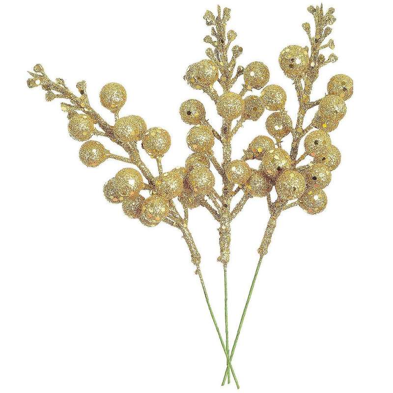 30 Pack Artificial Christmas Berries for Christmas Tree Ornaments