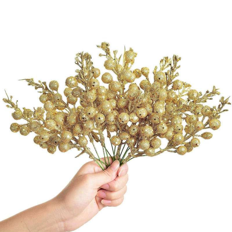 30 Pack Artificial Christmas Berries for Christmas Tree Ornaments