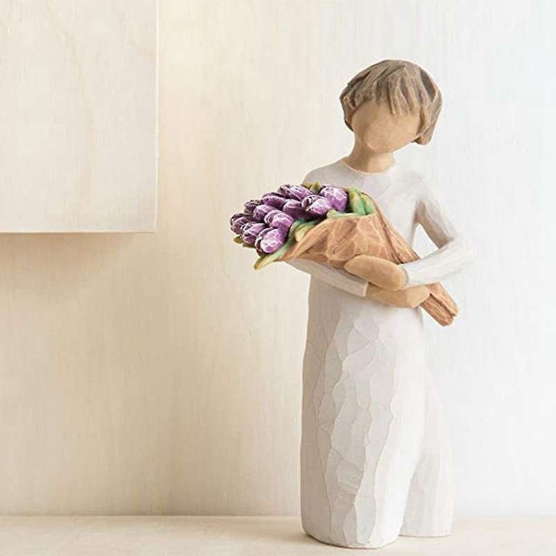 Bouquet Boy Statue Home Decorations Resin Crafts
