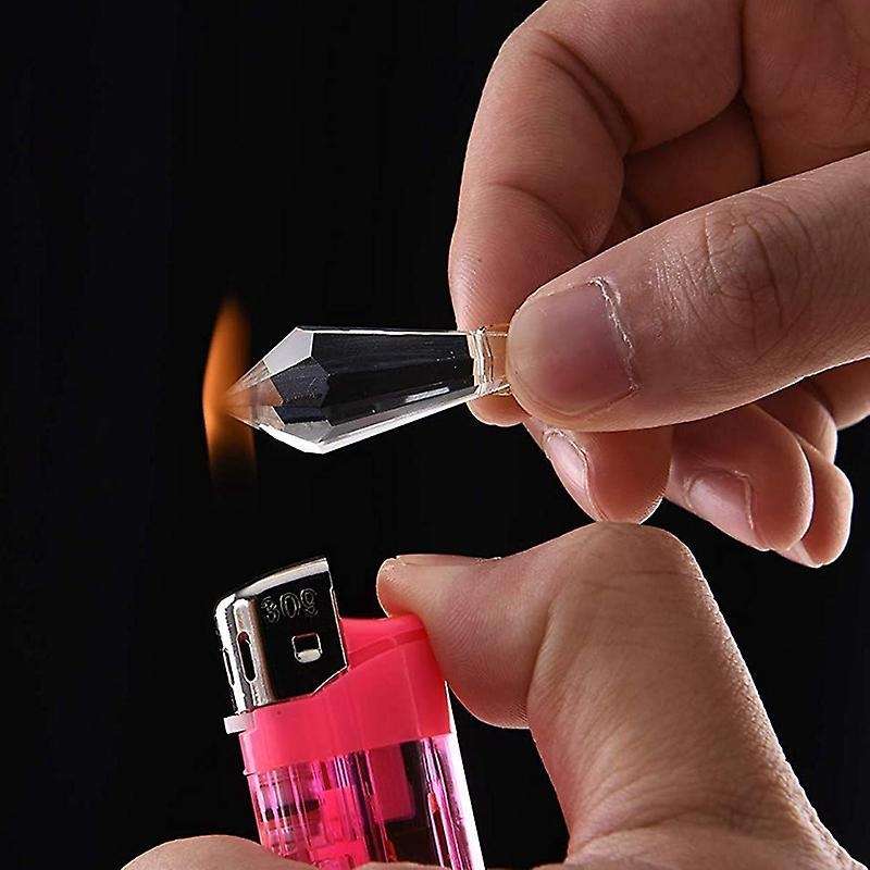 20pcs Diy Transparent Teardrop Chandelier Pendant Parts Beads