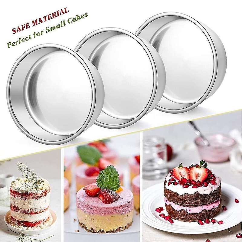 4 Inch Cake Pan Set Of 4,for Wedding Birthday Layer Cake, Safe