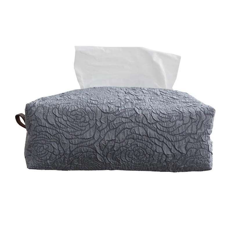 Nordic Creative Rose Decor Tissue Box Napkin Paper Towels Car (blue)