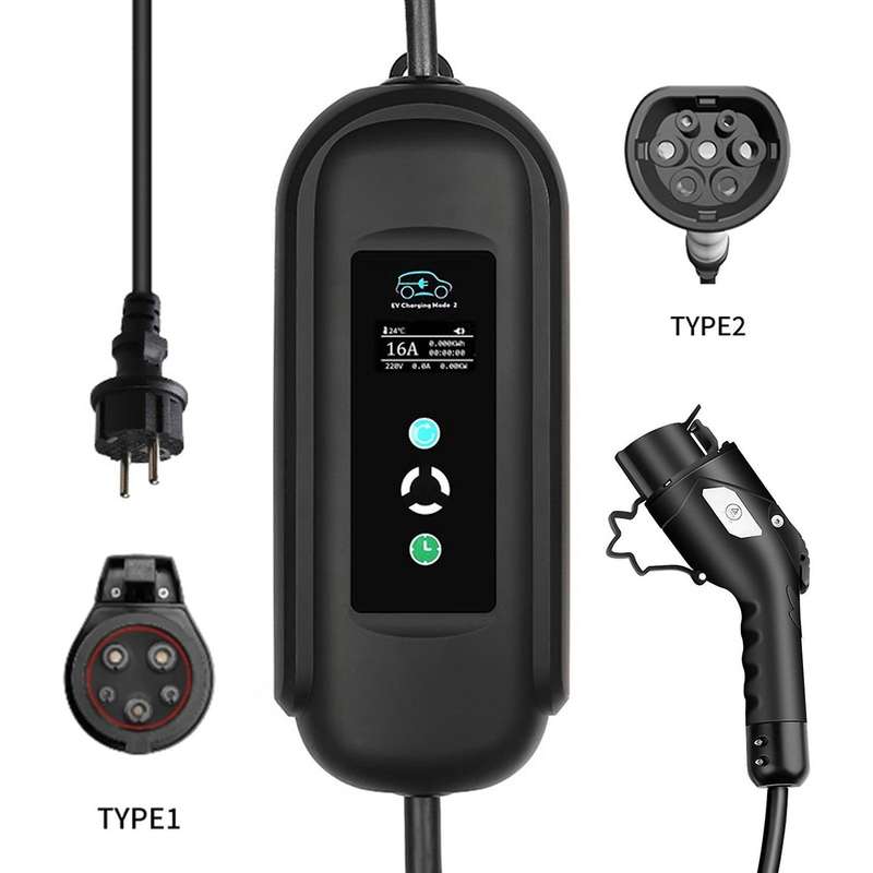 Electric Car Ev Charger Cable Type 2 Iec62196 Charging Cable 5m
