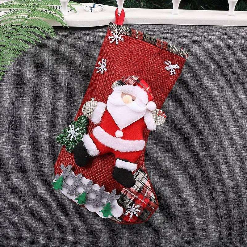 Christmas Stockings, Small Boots Gift Bags Ornaments Party Home, A