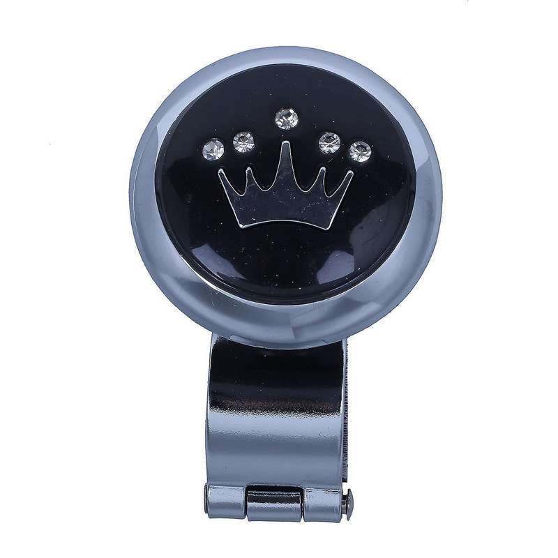 Metal Plastic Handle Steering Wheel Spinner Knob Black