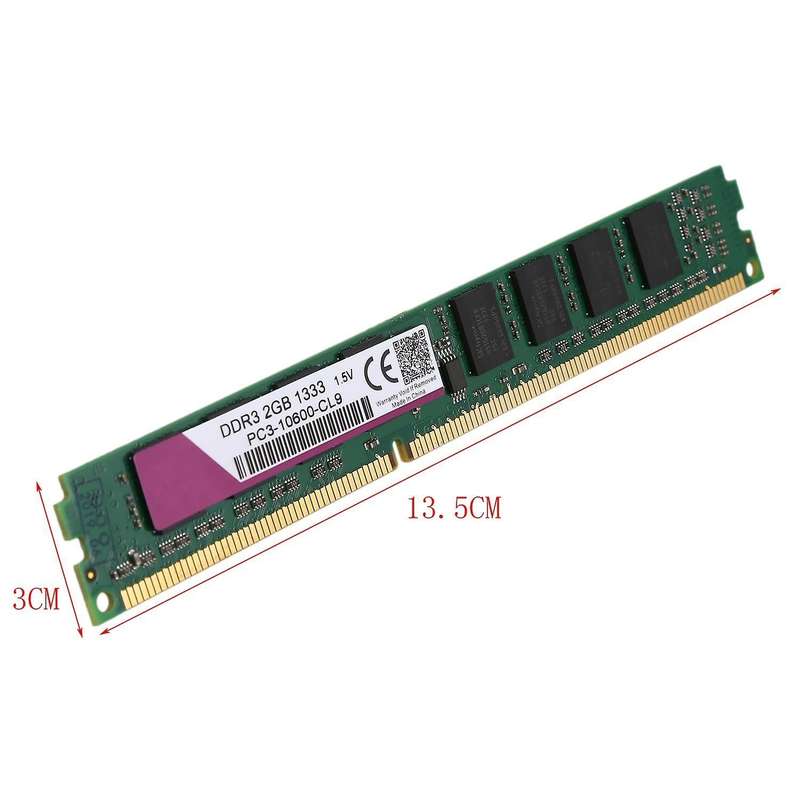 Ddr3 Ram Pc3 1.5v Desktop Pc Memory 240pins(2 Gb,1333mhz,10600u)