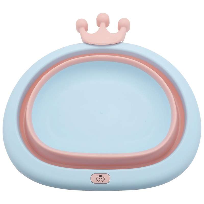 Newborn Baby Foldable Bath Tub Baby Shower Tubs Face Basin Pink