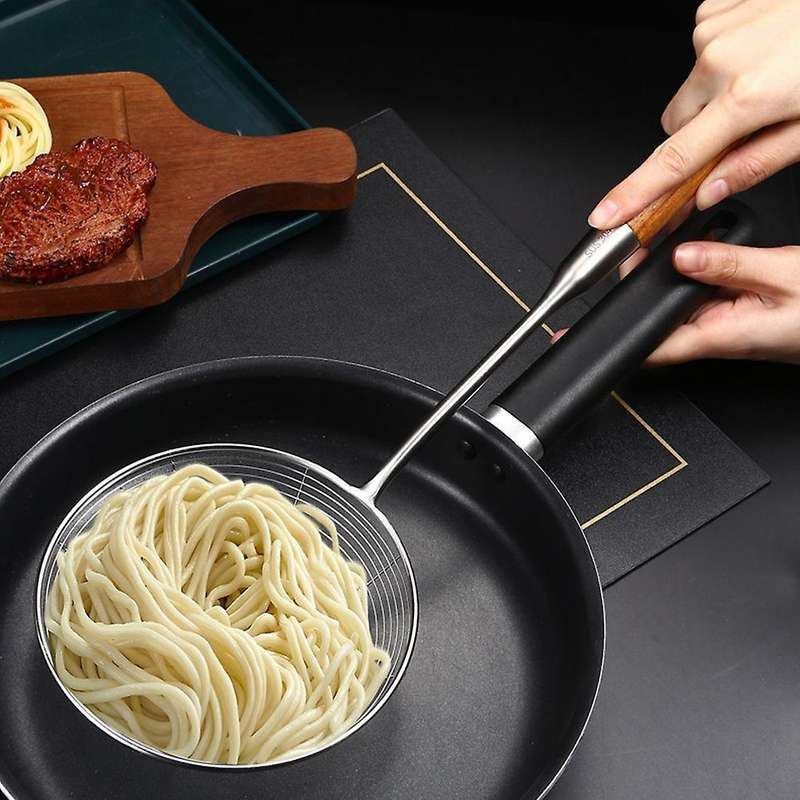304 Stainless Steel Drain Spoon Kitchen Deep-fried Colander, 450mm