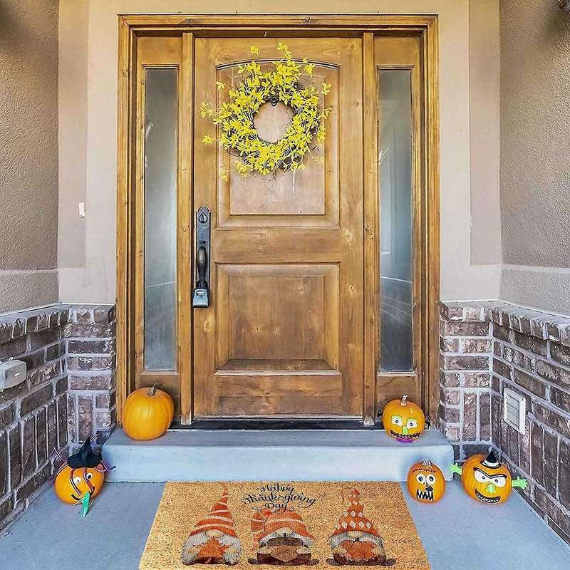 Thanksgiving Doormat Fall Autumn Door Mat Home Carpet 40x60cm D