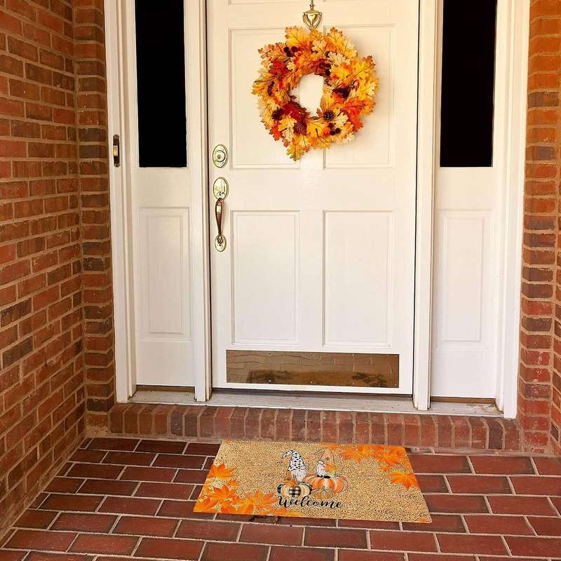 Thanksgiving Doormat Fall Autumn Door Mat Home Carpet 40x60cm D