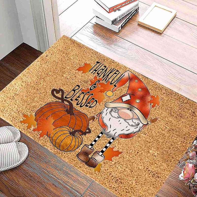 Thanksgiving Doormat Fall Autumn Door Mat Home Carpet 40x60cm D