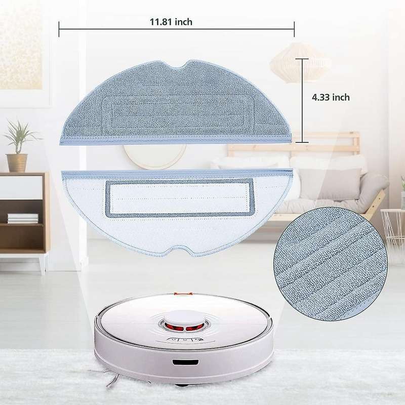 Mop Cloth Pads Compatible for Xiaomi Roborock S7 T7s T7plus Vacuum