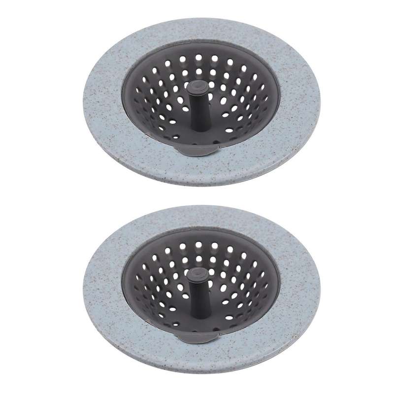 2x Silicone Kitchen Sink Stopper Plug for Bath Drain Drainer Strainer