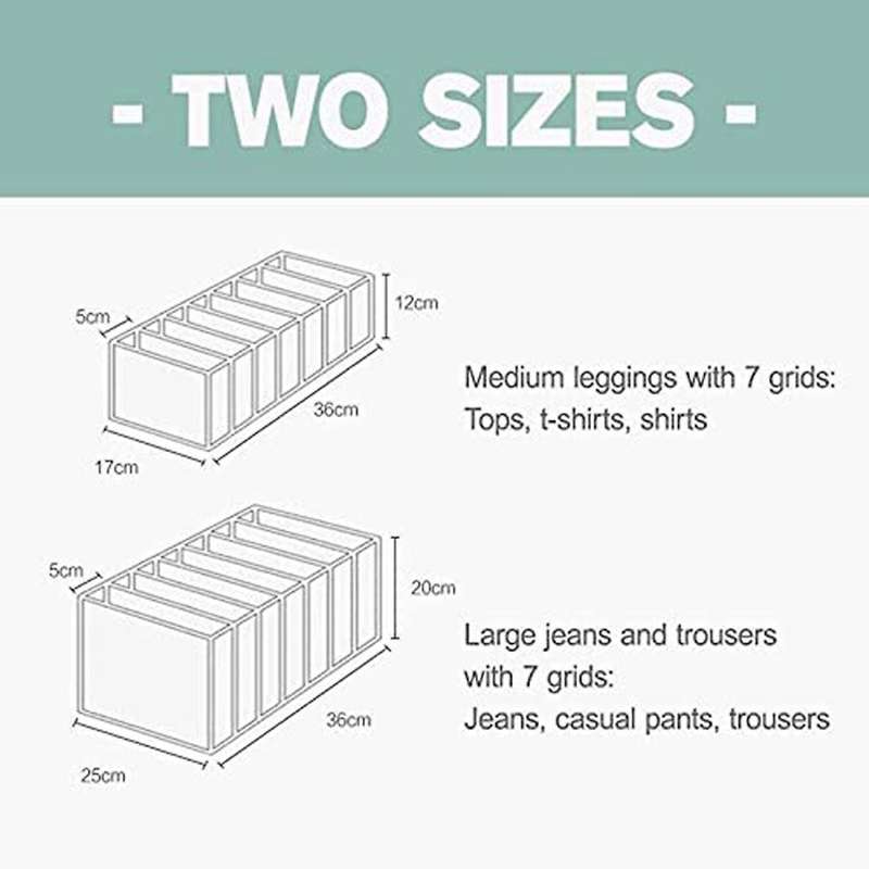 Wardrobe Organizer (2 Pieces) Wardrobe Storage Basket Gray Medium