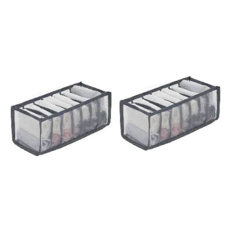 Wardrobe Organizer (2 Pieces) Wardrobe Storage Basket Gray Medium