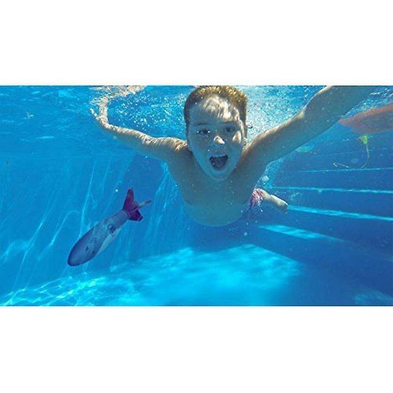 4 Pcs Children's Swimming Toy Shark Shape Dive Toy Game Diving Toy