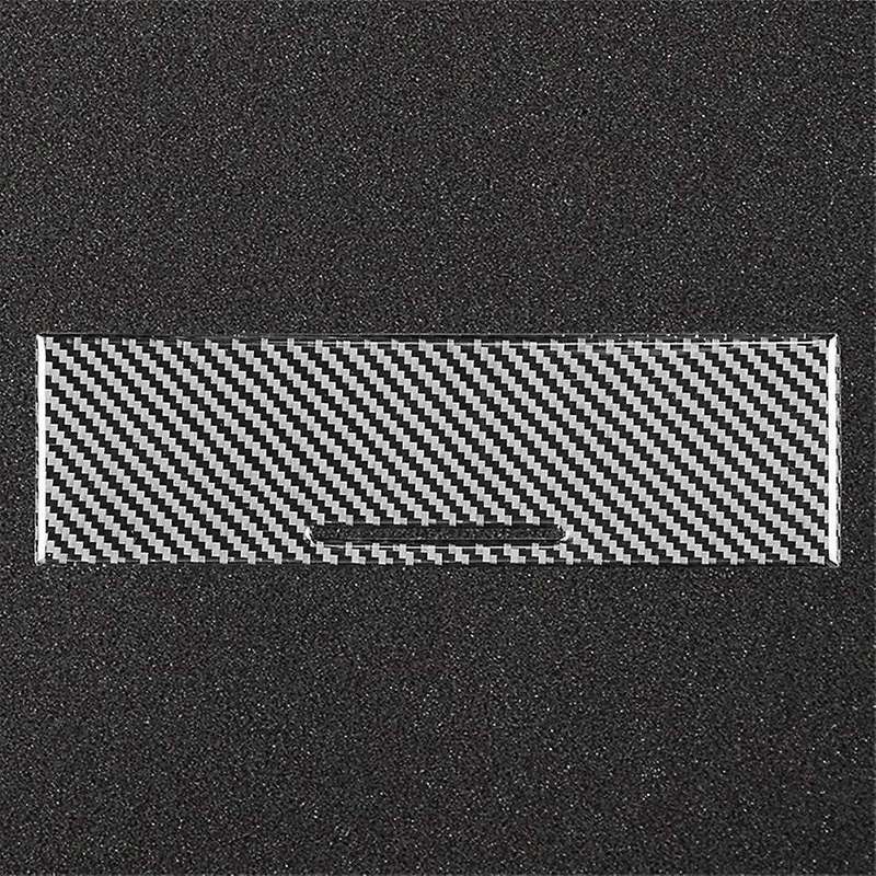 Carbon Fiber Center Control Panel Ashtray Box Cover Trim Sticker