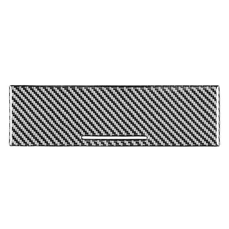 Carbon Fiber Center Control Panel Ashtray Box Cover Trim Sticker