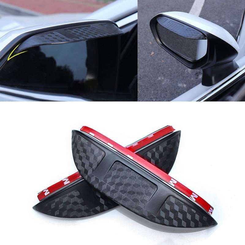 Rearview Mirror Rain Eyebrow Cover Trim for Toyota Land Cruiser 16-20