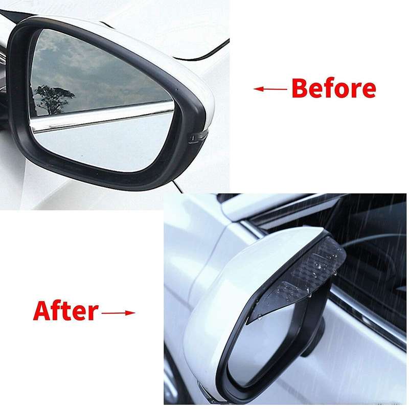 Rearview Mirror Rain Eyebrow Cover Trim for Toyota Land Cruiser 16-20