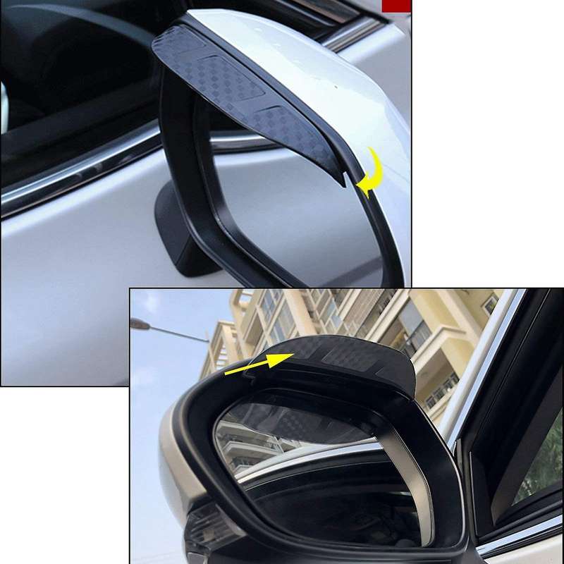Rearview Mirror Rain Eyebrow Cover Trim for Toyota Land Cruiser 16-20