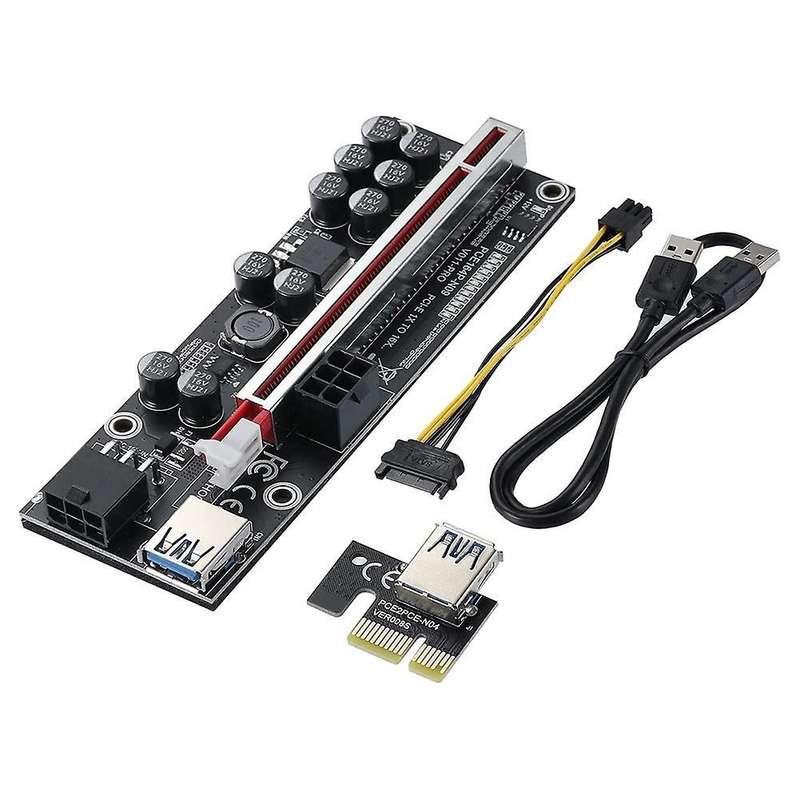 Pci-e 1x to 16x Riser Card for Bitcoin Mining Eth, (v011-pro,1 Pack)