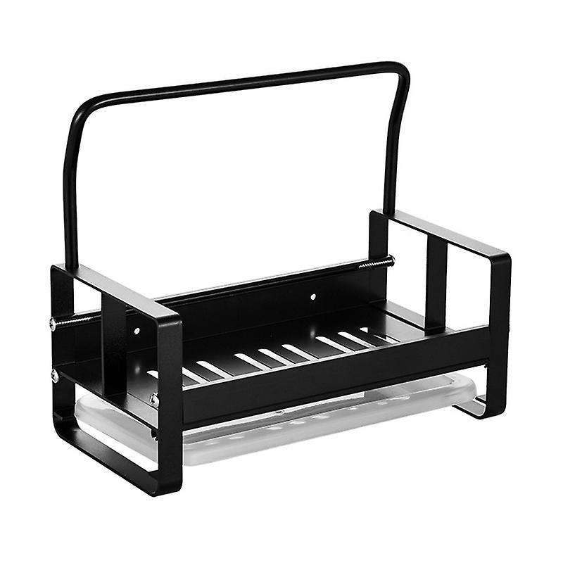 Large Sponge Holder Kitchen Sink Caddy Rack with Drain Tray B