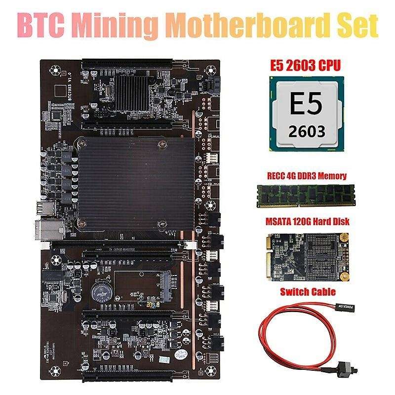 X79 H61 Btc Mining Motherboard with E5 2603 Cpu+recc 4g Ddr3 Ram