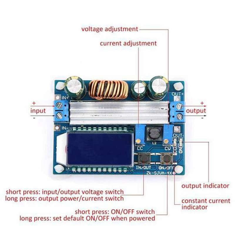 Digital Lcd Display Automatic Buck Boost Converter Power Module