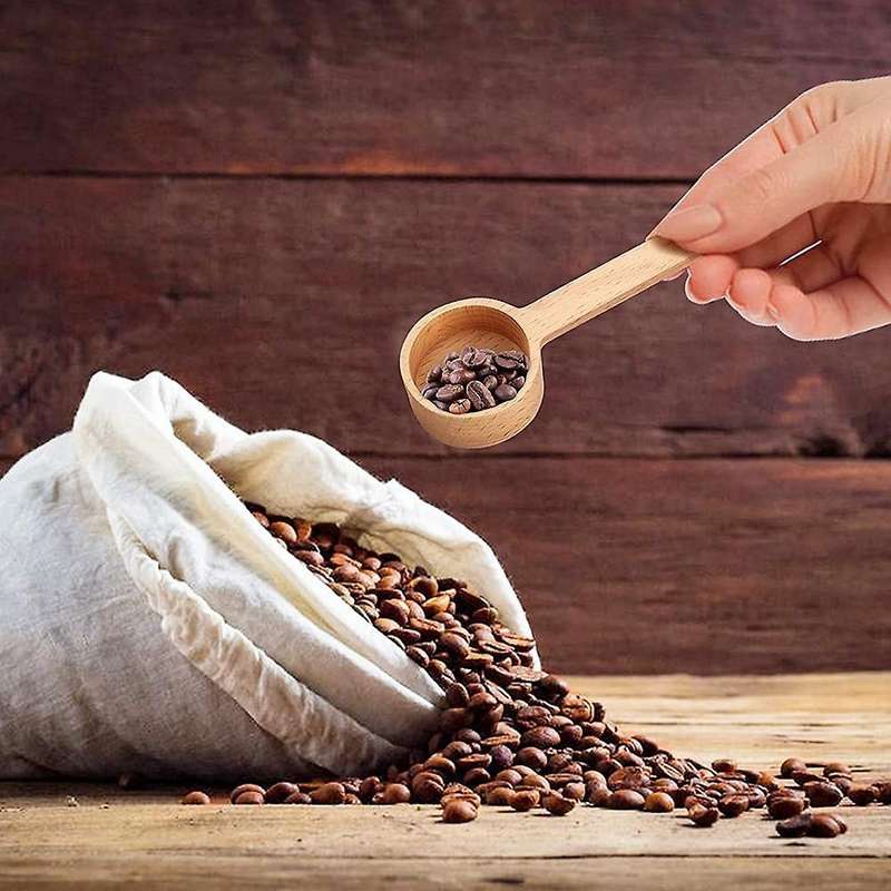 2pcs Wooden Coffee Scoop, 3.93inch, 6.61inch Coffee Scoop Wood Scoop