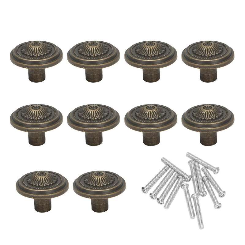 Cabinet Knobs 10 Pieces Dresser Knobs Set Made Of Bronze-zinc Alloy