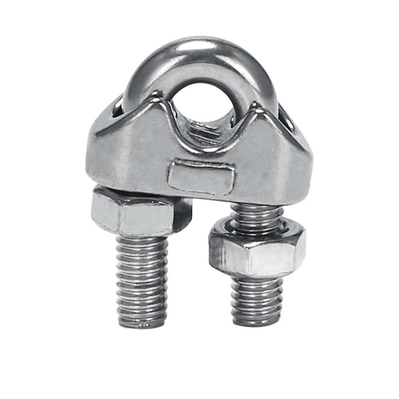 M6 1/4 Inch U-shape Bolt Saddle Clamps Cable Wire Rope Clips 4 Pcs