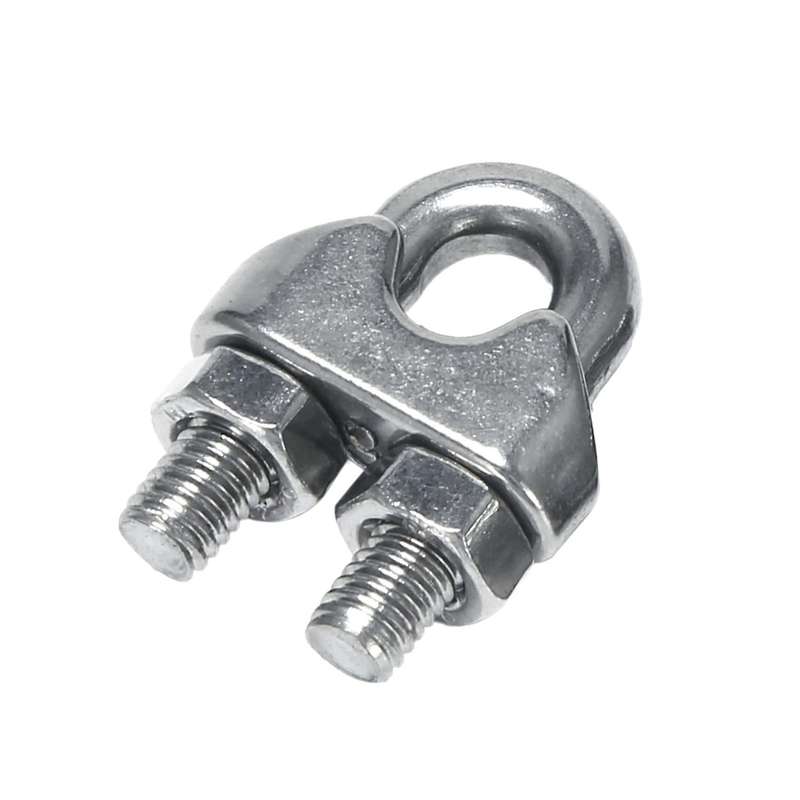 M6 1/4 Inch U-shape Bolt Saddle Clamps Cable Wire Rope Clips 4 Pcs