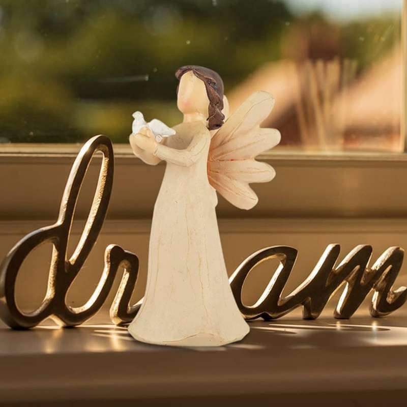 Angel Of Friendship Resin Cat Ornament Hand-painted Figure Statue