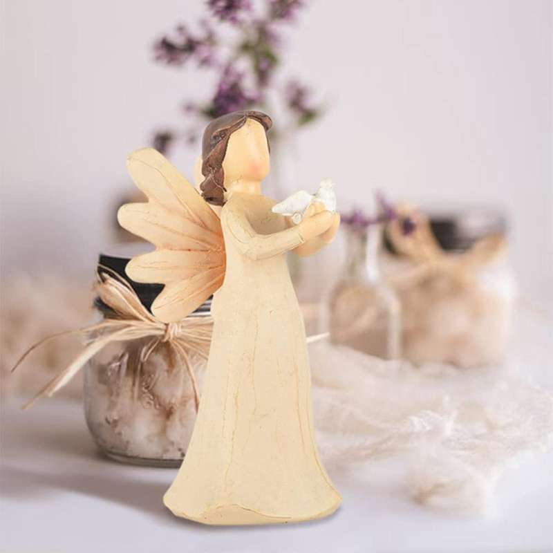 Angel Of Friendship Resin Cat Ornament Hand-painted Figure Statue