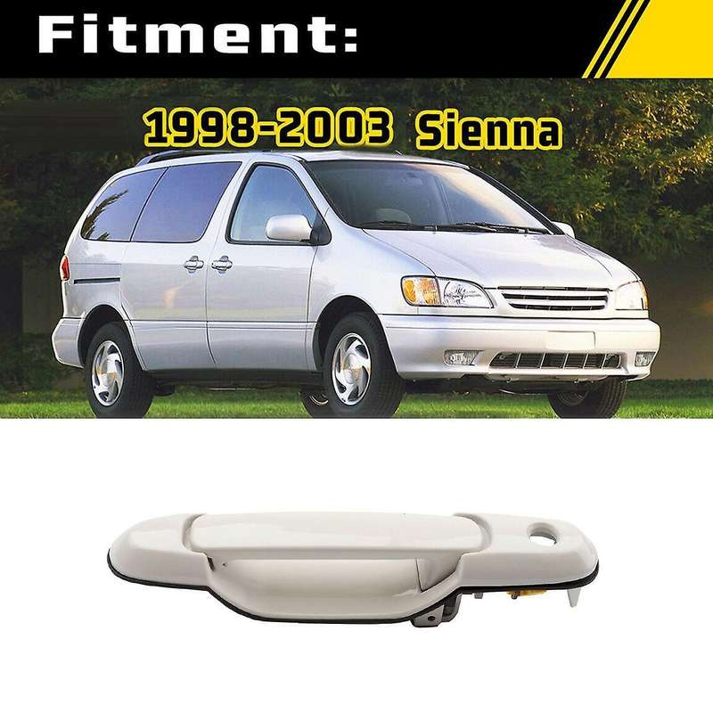 For 98-03 Toyota Sienna Front Left Driver Exterior Door Handle White