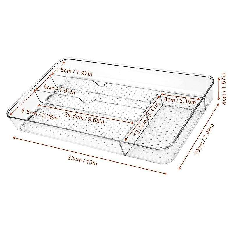 Cutlery Tray Non-slip Drawer Storage Box for Storing Kitchen Utensils
