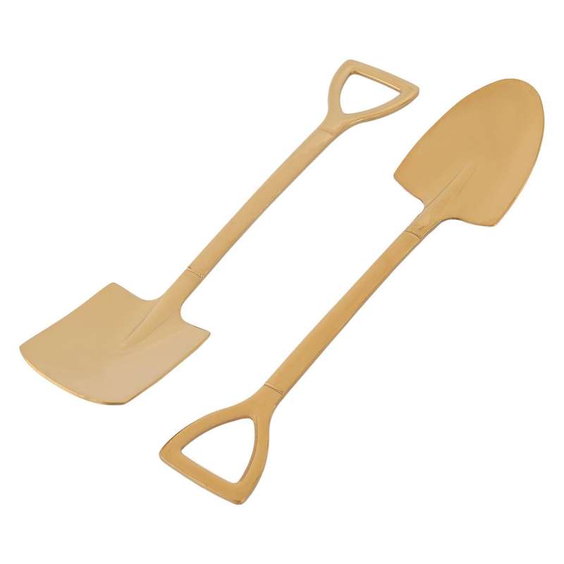 Dessert Spoons Set Shovel Shaped Stainless Steel Spoons ,a