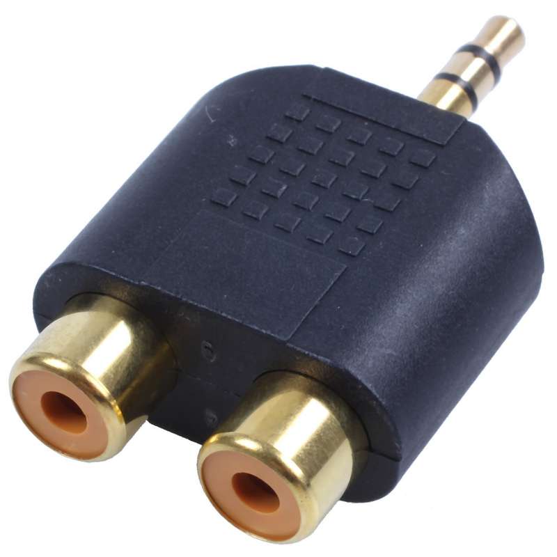 Rca Y Splitter Lead Adapter Male to 2 Female Car Audio Connector Plug