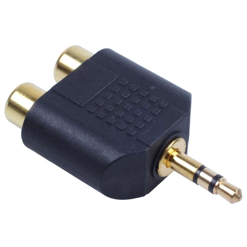 Rca Y Splitter Lead Adapter Male to 2 Female Car Audio Connector Plug