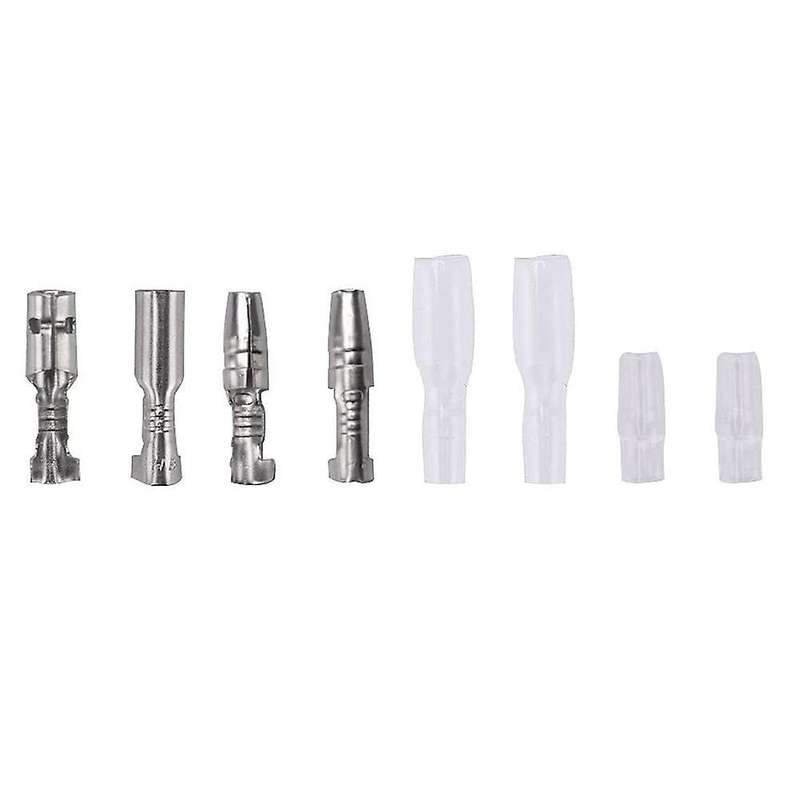 200pcs 3.9mm Brass Male and Female Terminals Wire Connector Silver