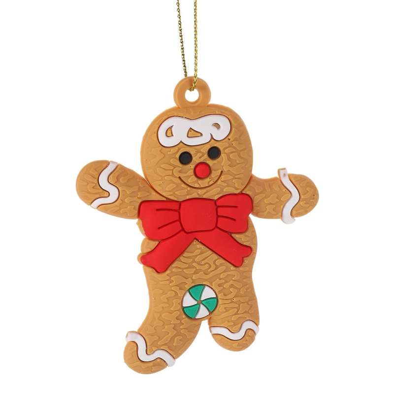 12pcs Gingerbread Man Christmas Tree Ornaments Xmas Soft Room Decor A