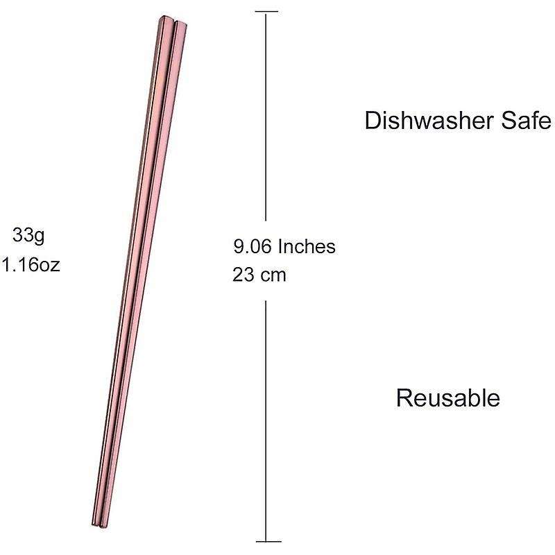 Learning Chopsticks Reusable Dishwasher Safe ,rose Gold