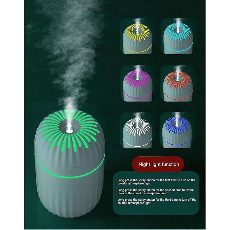 300ml Electric Air Humidifier Aroma Oil Diffuser Purifier Green