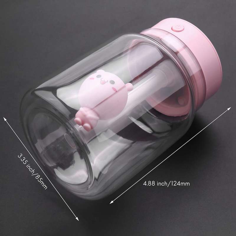 Humidifier Mini Usb Small Household Sprayer Luminous Cup Pink