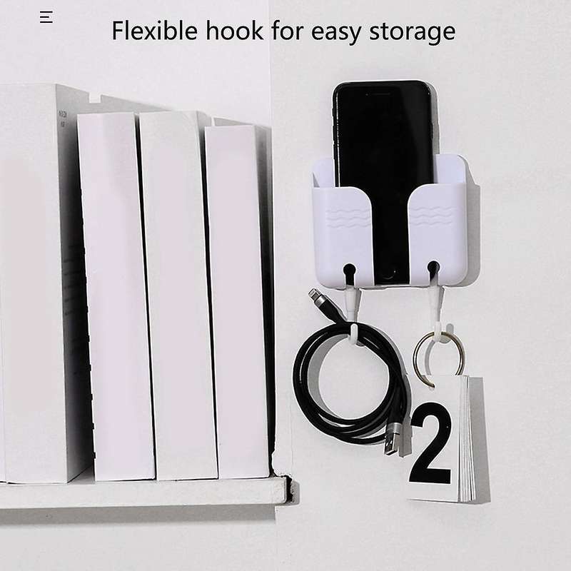 8pcs Mobile Phone Wall Holder Organizer Storage Box with Hooks
