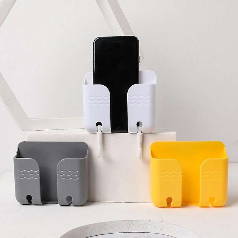 8pcs Mobile Phone Wall Holder Organizer Storage Box with Hooks