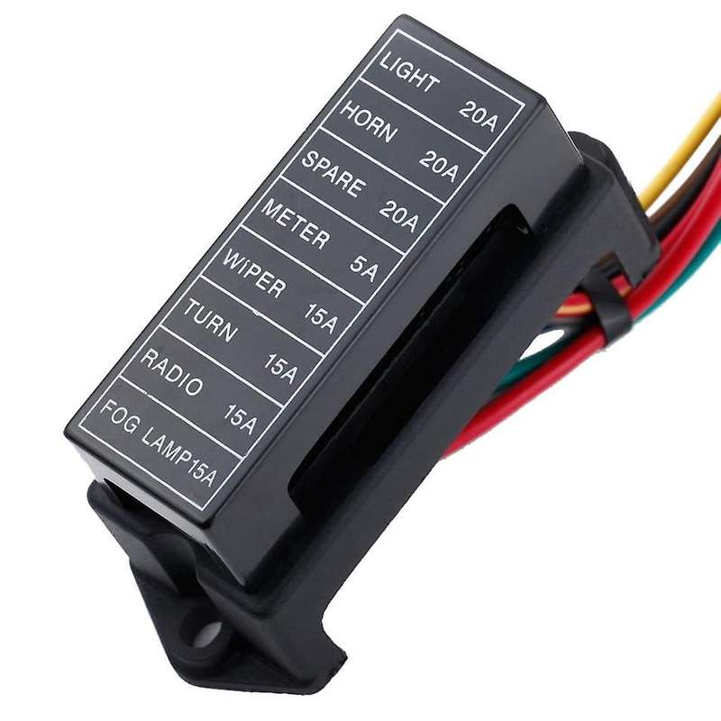 8 Way Dc32v Circuit Blade Fuse Box Holder Ato 2-input 8-ouput Wire