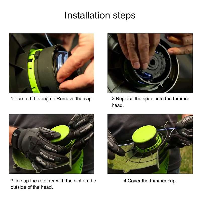 4pack 27ft 0.065inch String Trimmer for Greenworks Weed Eater