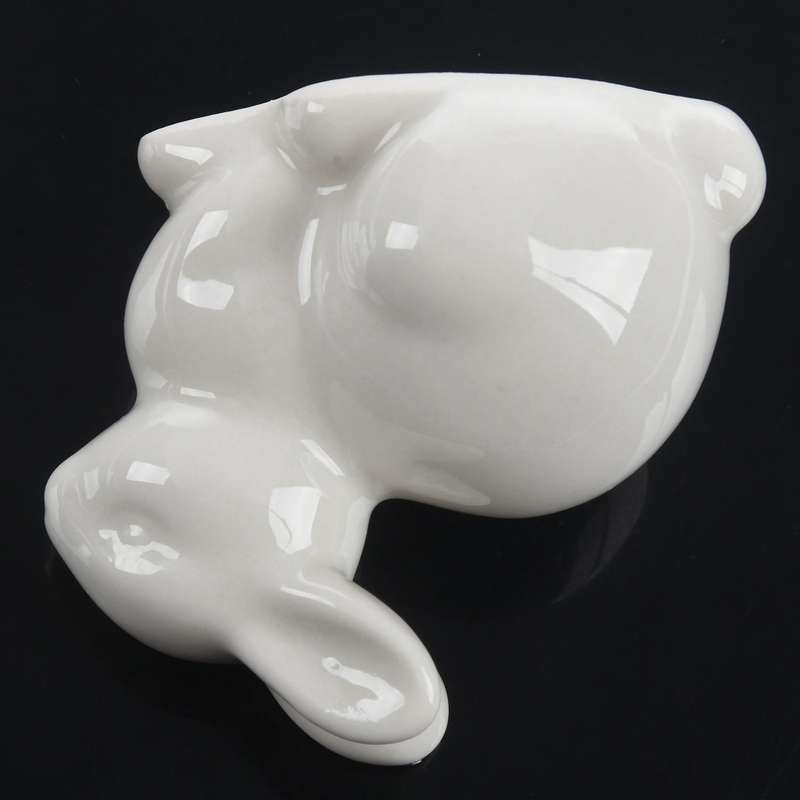 2x Cute Mini White Ceramic Rabbit Home Decoration Ornaments Medium